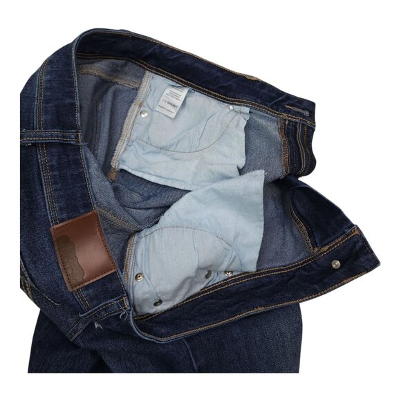 Maurices Womens 7/8 Short Flare Jeans In Dark Wash Denim Stretch Cotton Blend - Picture 6 of 10